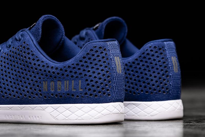 Men's Nobull True Suede Trainers Blue | SG W2232N